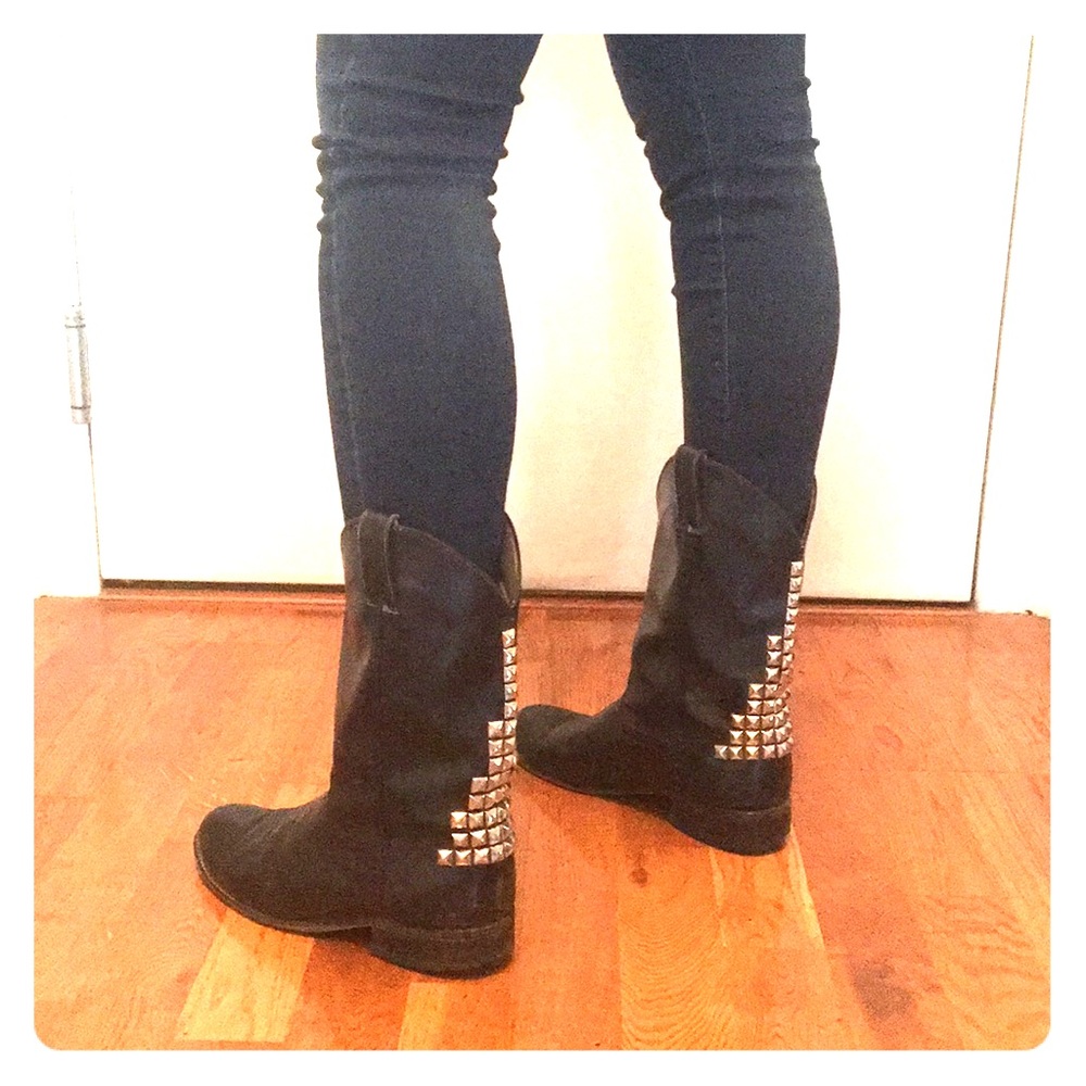 Urban Outiftters black cowboy/motorcycle boots